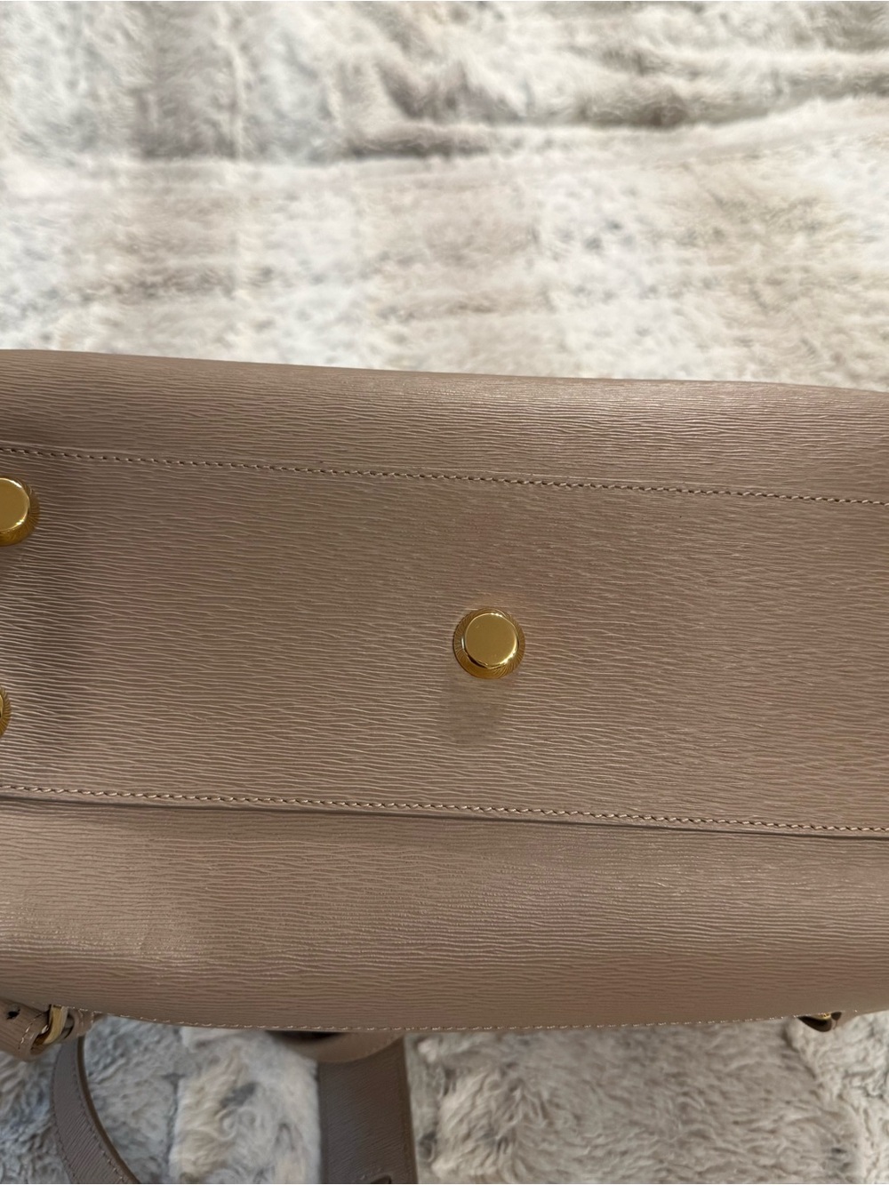 Senreve Maestra Mimosa Latte Gold Taupe Structured Leather Work School Bag - Picture 16 of 16